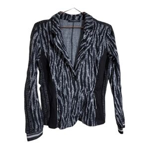 Betty Barclay Germany Zebra Print Sporty 2 Button Blazer Jacket 10